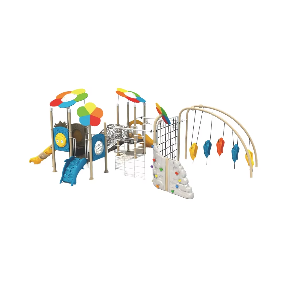Kids Outdoor Jungle Gym With Slide - Aire de jeux extérieure pour enfants,