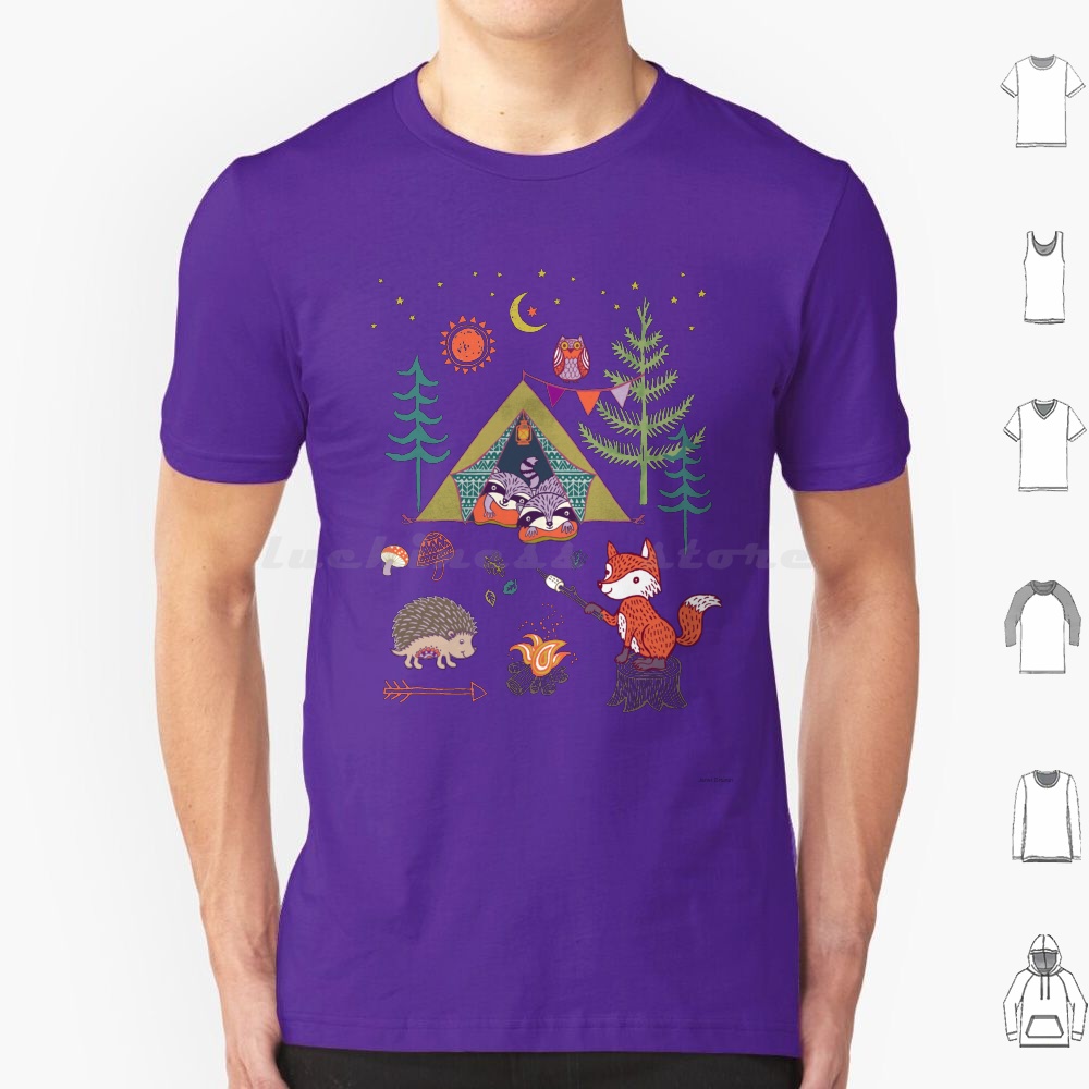Kids Outdoor Fort - T-shirt Campout Woodland Animals pour hommes,
