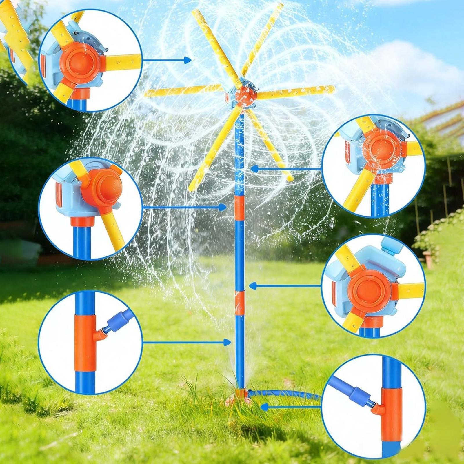 Kids Outdoor Yard Toys - Moulin à vent avec arroseur pour