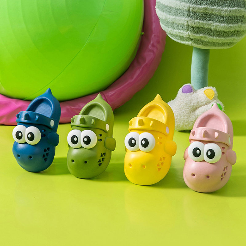 Kids Outdoor Obstacle Course - Pantoufles mignonnes de dinosaure pour enfants,