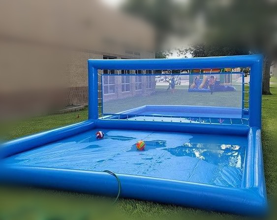 Kids Outdoor Volleyball Net - Terrain de volley-ball gonflable portable pour