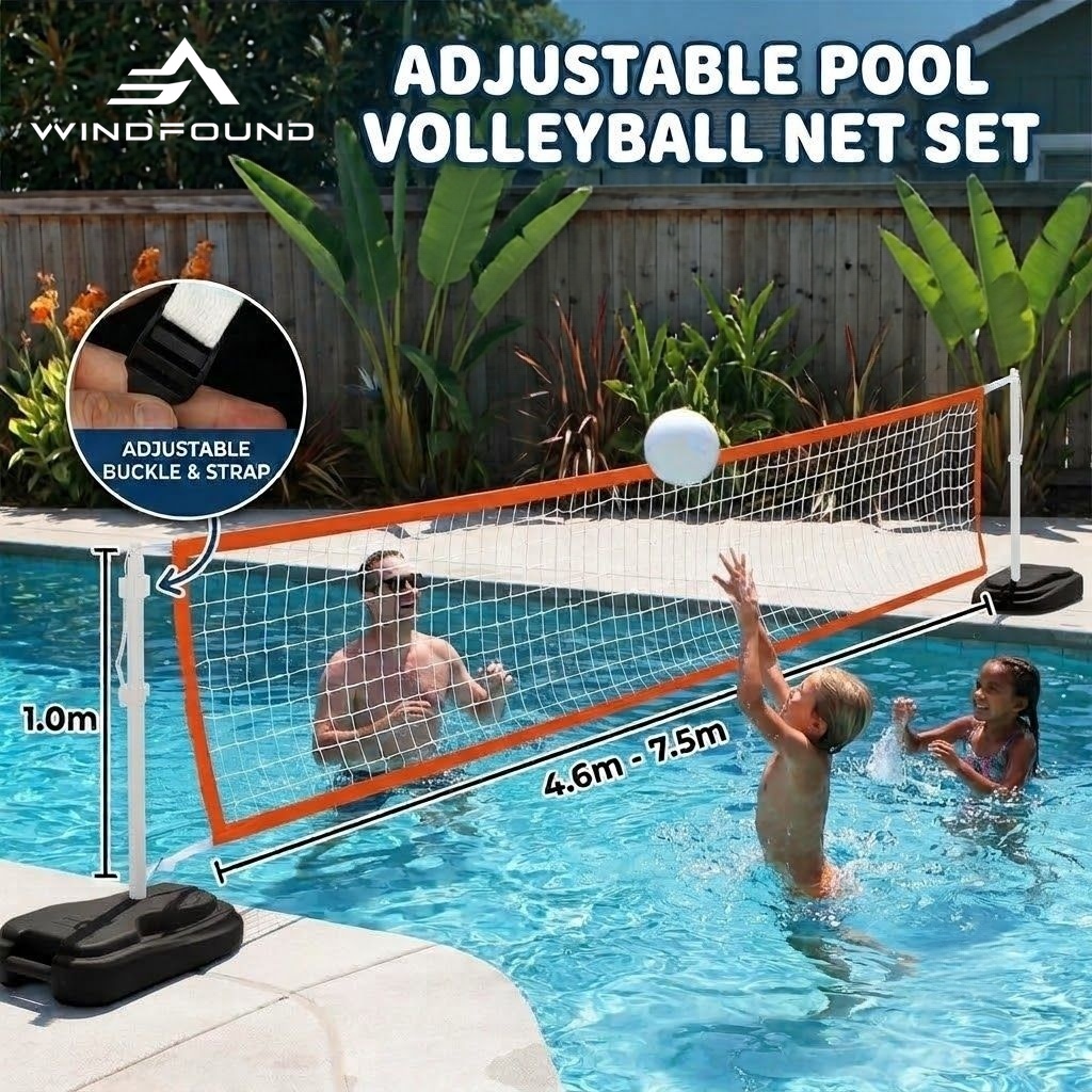 Kids Outdoor Volleyball Net - Filet de volley-ball de piscine réglable