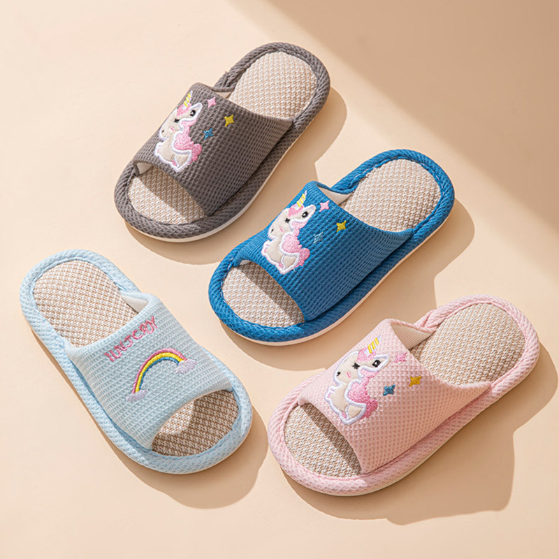 Kids Outdoor Obstacle Course - Chaussons en chanvre pour enfants, pantoufles