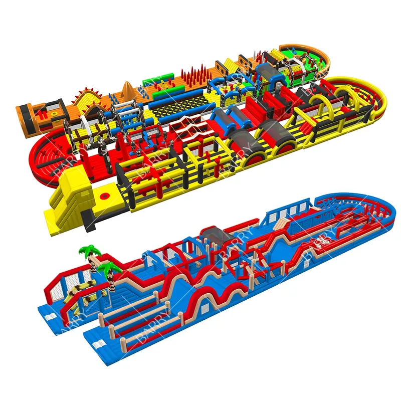 Kids Outdoor Obstacle Course Equipment - Parcours d'obstacles gonflable pour enfants et