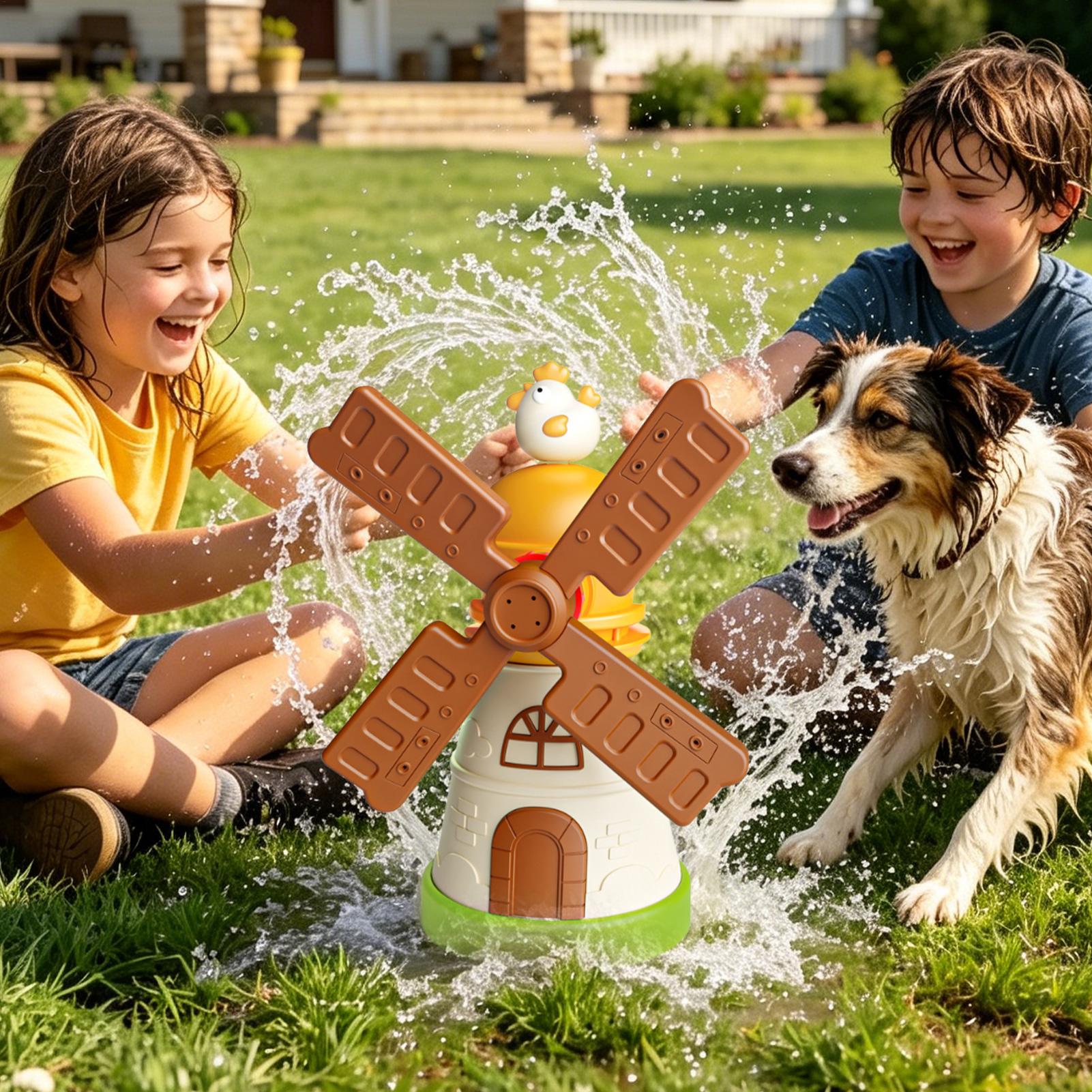 Kids Outdoor Yard Toys - Jouet d'arrosage rotatif pour enfants, moulin
