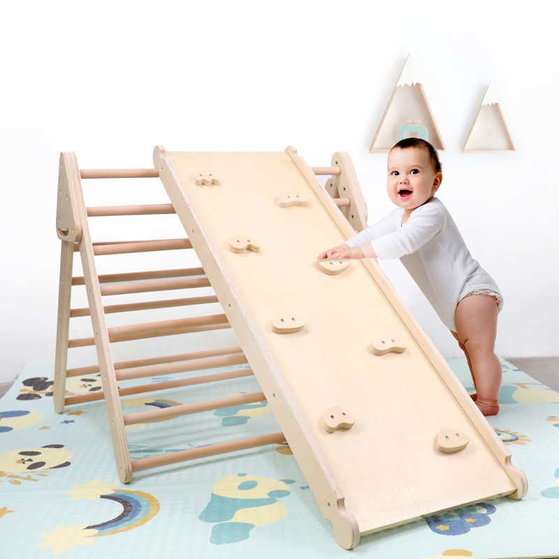 Kids Outdoor Jungle Gym With Slide - Structure de jeu extérieure en bois