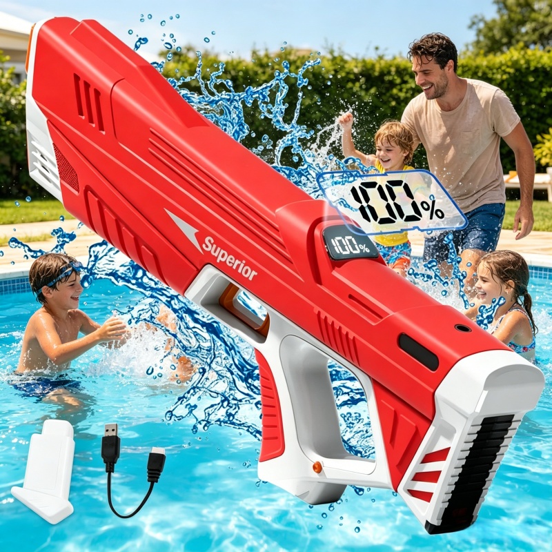 Water Gun Soaker - Pistolet à eau électrique à tir