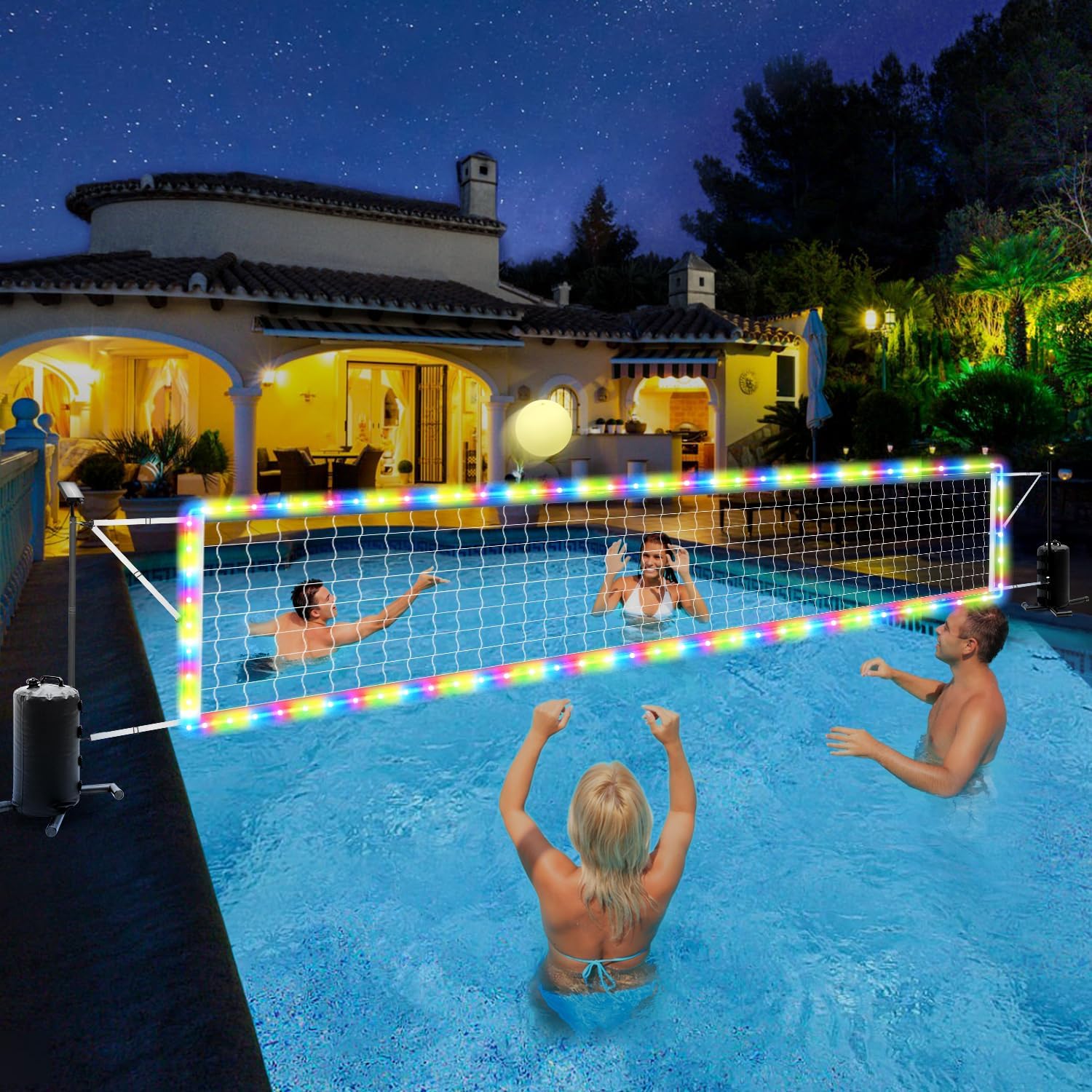 Kids Outdoor Volleyball Net - Filet de volley-ball aquatique réglable pour