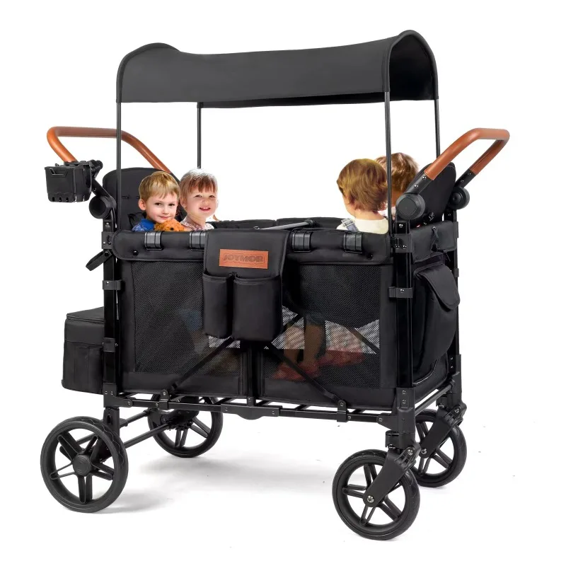 Kids Outdoor Wagon - Poussette de chariot extérieure 4 places