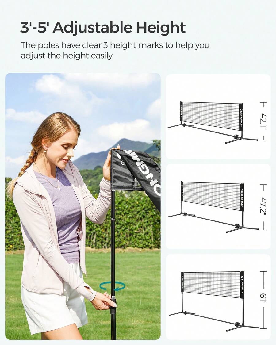 Kids Outdoor Volleyball Net - Filet de badminton, filet de volley-ball