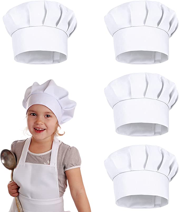 Kids Outdoor Kitchen Accessories - Lot de 4 chapeaux de chef