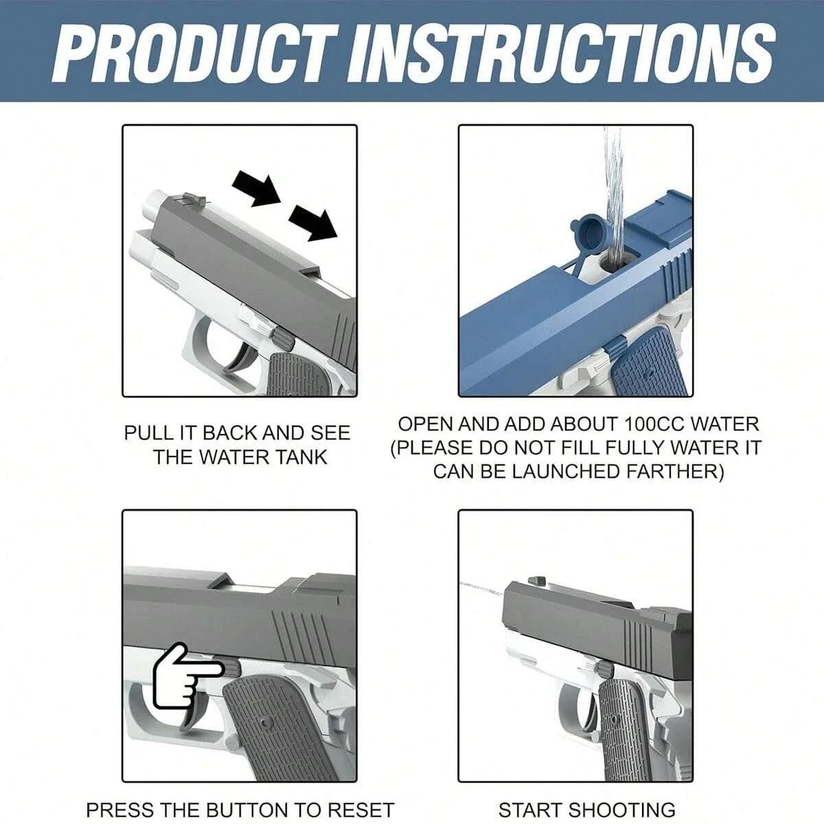 Pistolets à eau jouets, pistol - Water Gun Soaker avis et prix