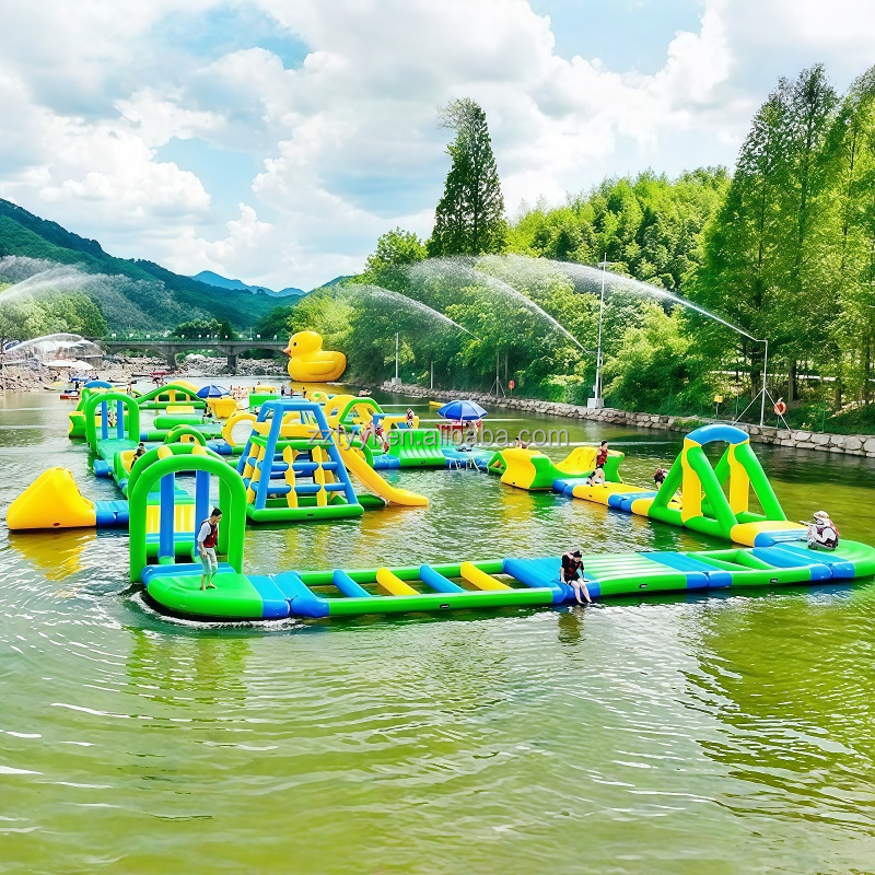 Grand parc aquatique gonflable - Kids Outdoor Obstacle Course Equipment avis et prix