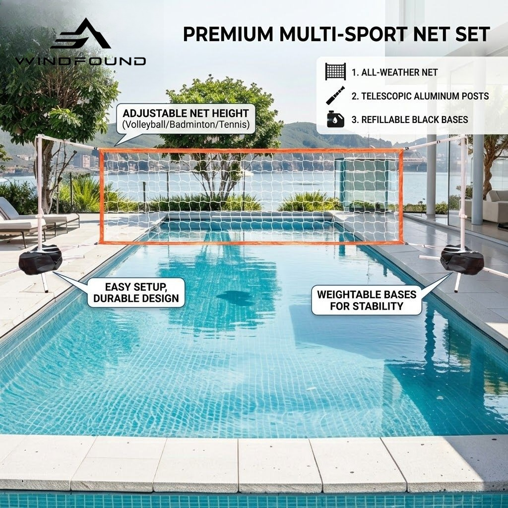 Filet de volley-ball de piscin - Kids Outdoor Volleyball Net avis et prix