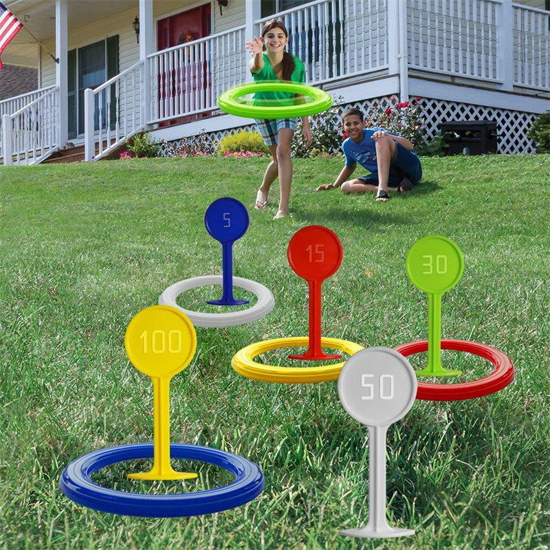 Jeu de lancer d'anneaux en pla - Kids Outdoor Yard Toys avis et prix