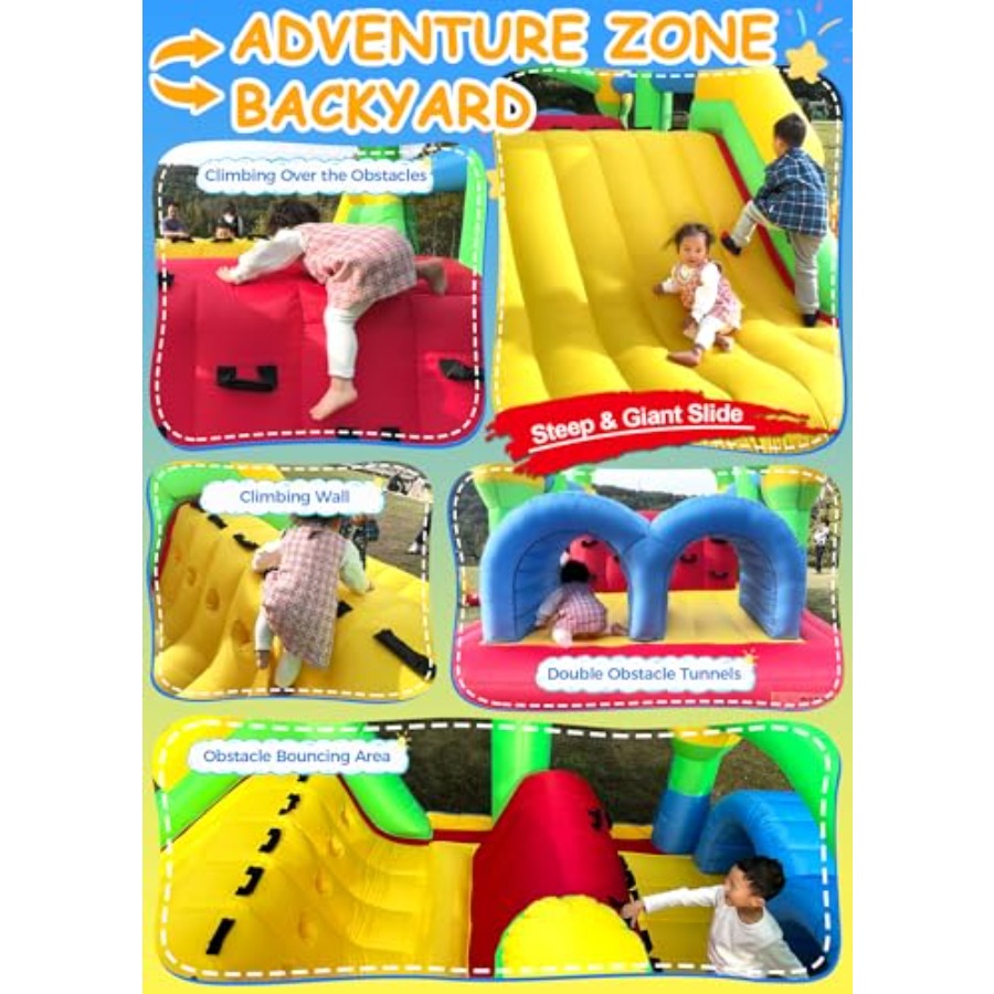 Structure gonflable d'extérieu - Kids Outdoor Obstacle Course avis et prix