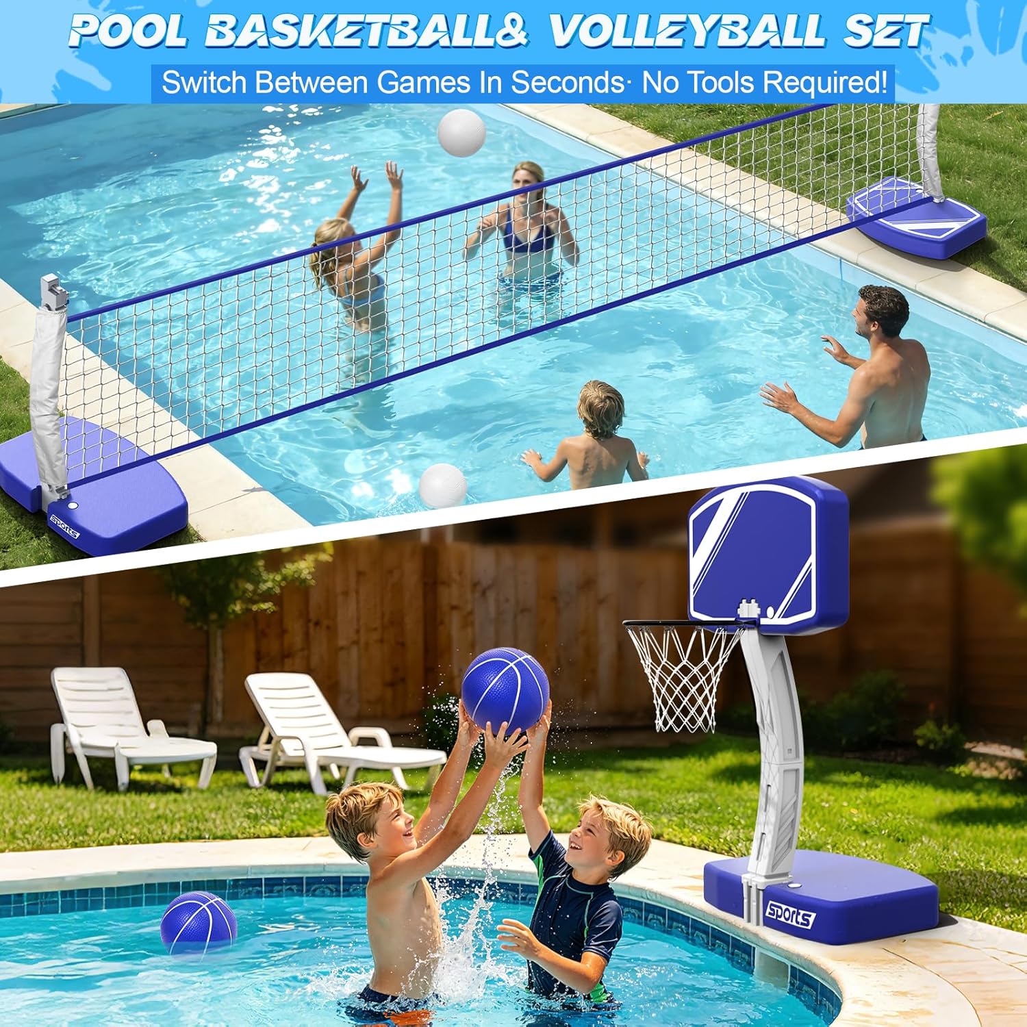 Ensemble 2-en-1 panier de bask - Kids Outdoor Volleyball Net avis et prix