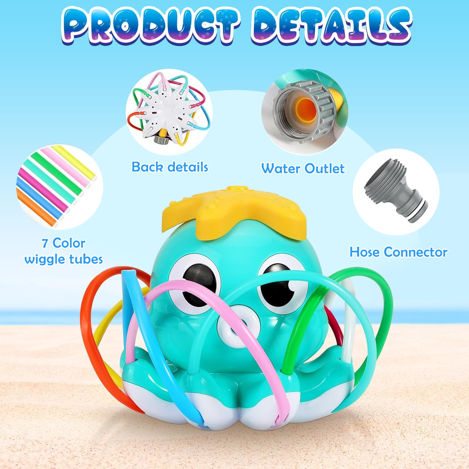 Arroseur de poulpe, jet d'eau, - Kids Outdoor Yard Toys avis et prix