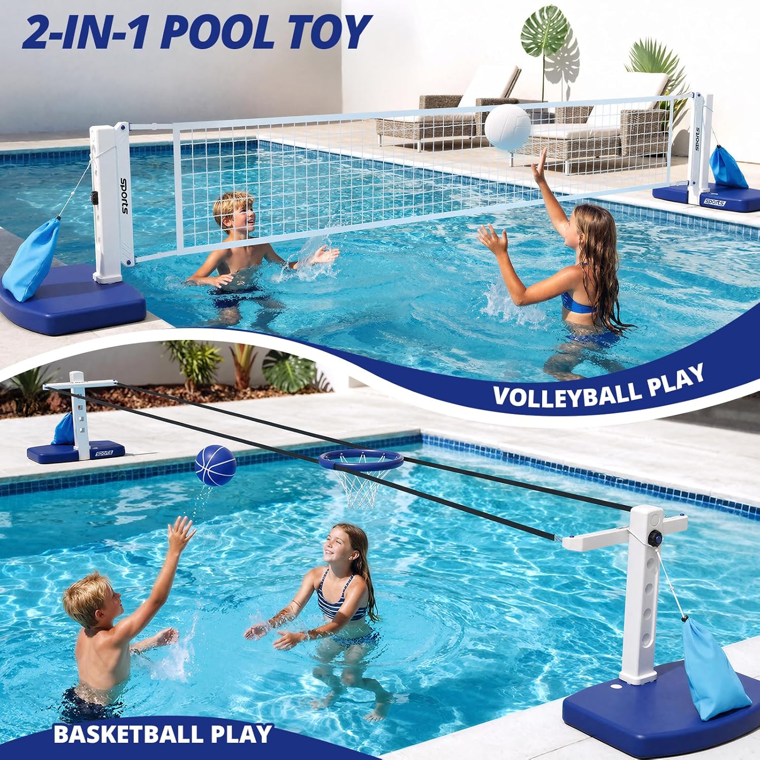 Ensemble combiné de volley-bal - Kids Outdoor Volleyball Net avis et prix