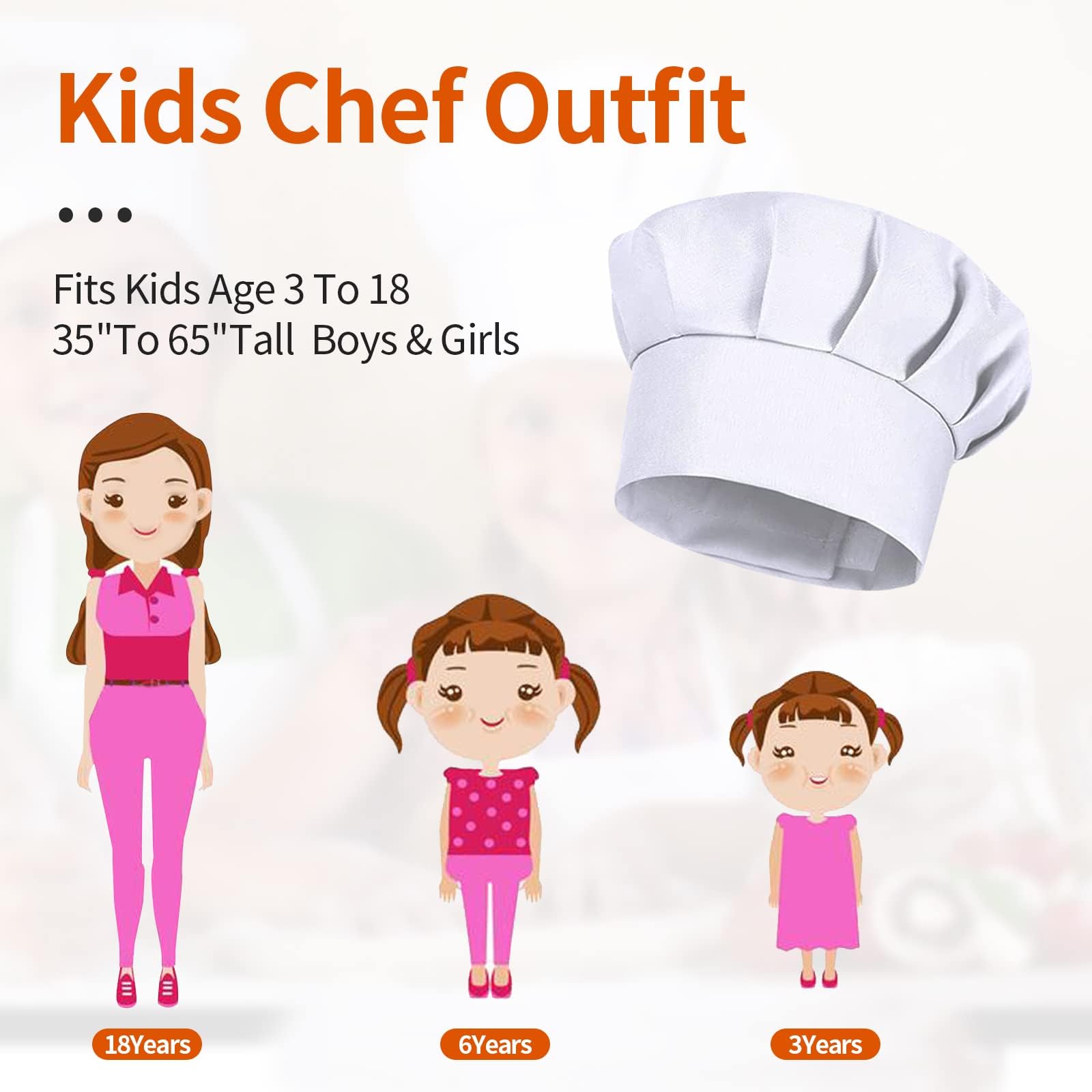 Lot de 4 chapeaux de chef blan - Kids Outdoor Kitchen Accessories avis et prix
